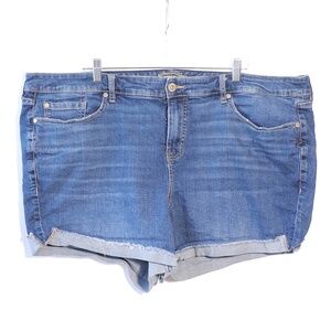 Torrid Feel The Fit Raw Hen Denim Blue Shorts SIZE 24